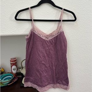 medium purple lace cami/sleep lingerie top
